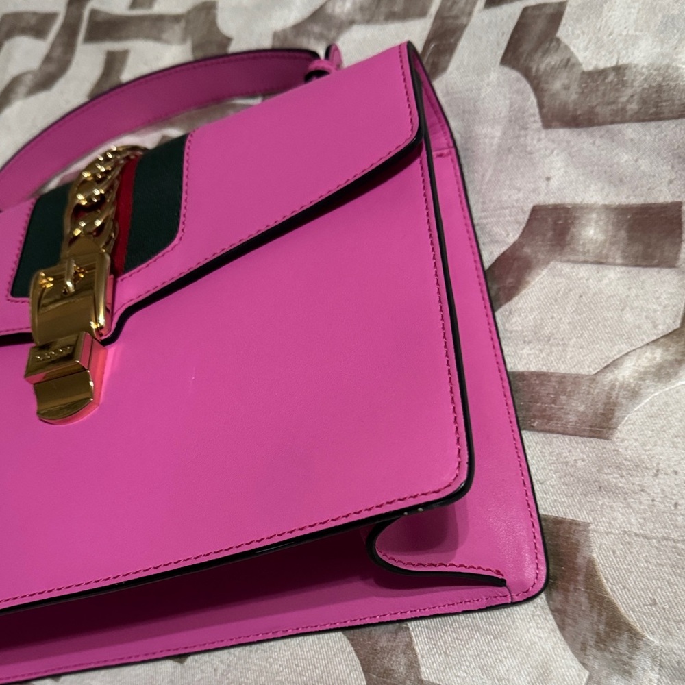 Pink Leather Handbag - Picture 5 of 16